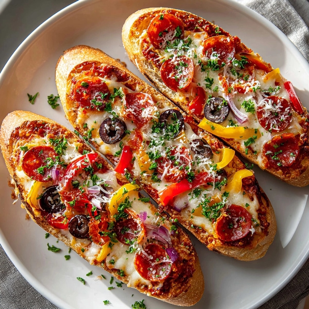 Party appetizer platter displaying Loaded Pizza Bread Boats sliced and served with extra pizza sauce for dipping