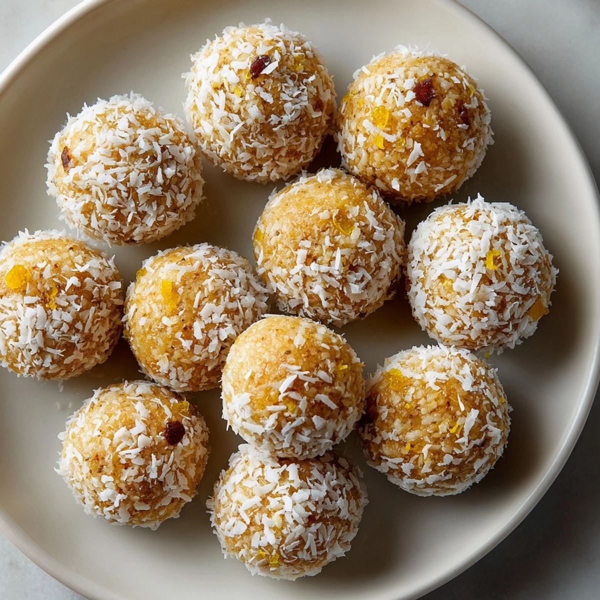 Sweet Bites Bliss no-bake limoncello energy balls arranged for serving, perfect for a refreshing summer snack.