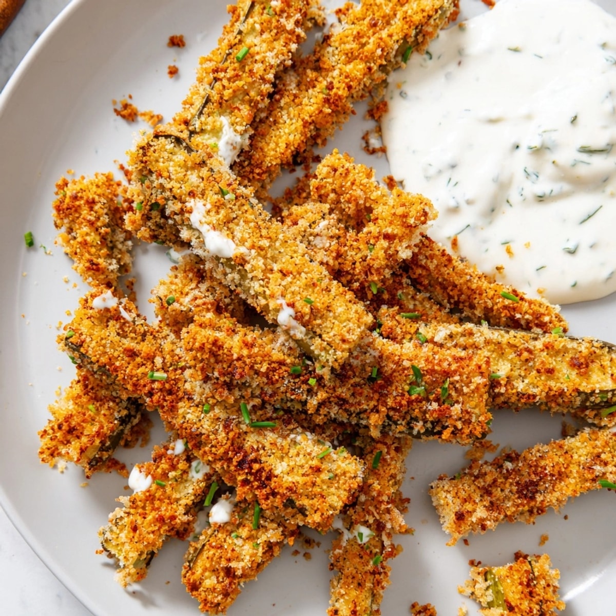 Crispy spiced Cajun Eggplant Fries: a close-up of a flavorful, veggie dish.