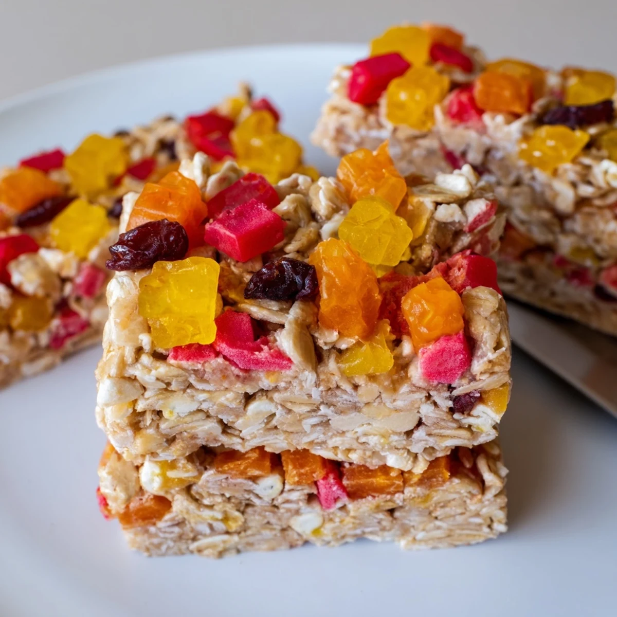 Homemade gummies and crunchy freeze-dried treats elevate these tasty snack bars.  