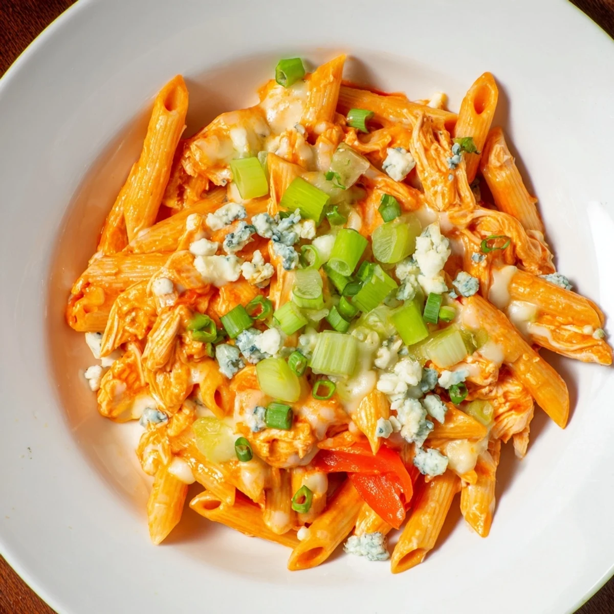 Buffalo Chicken Pasta Skillet