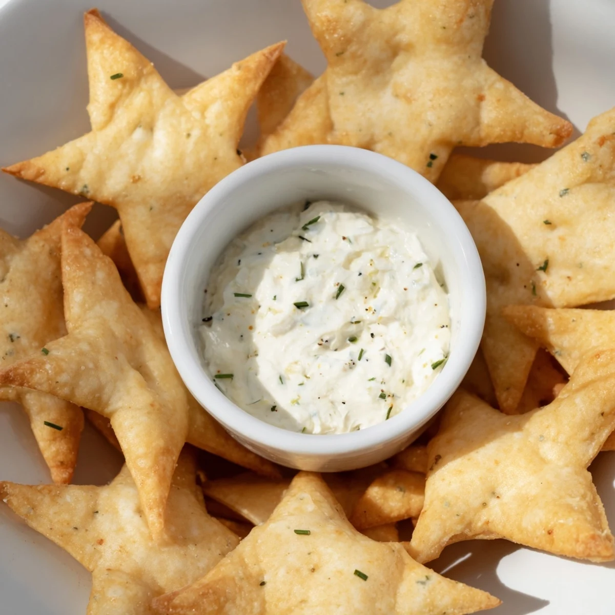 Holiday Star-Shaped Crackers Dip