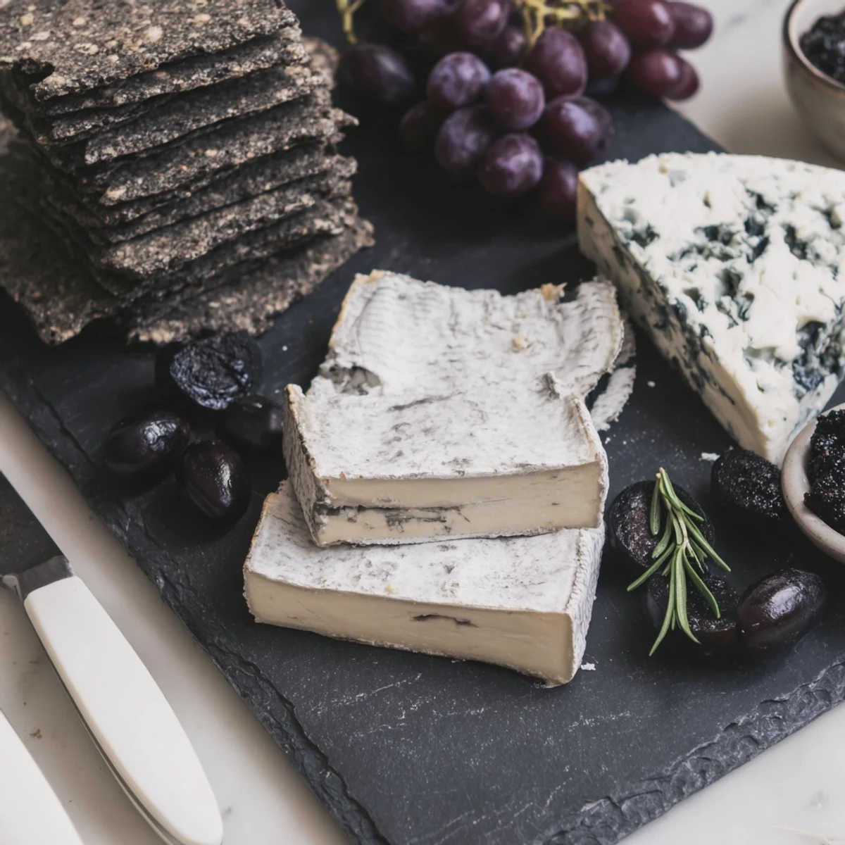 A stunning presentation of Monochrome Gray Stone Cheese Board, perfect for your next gathering.