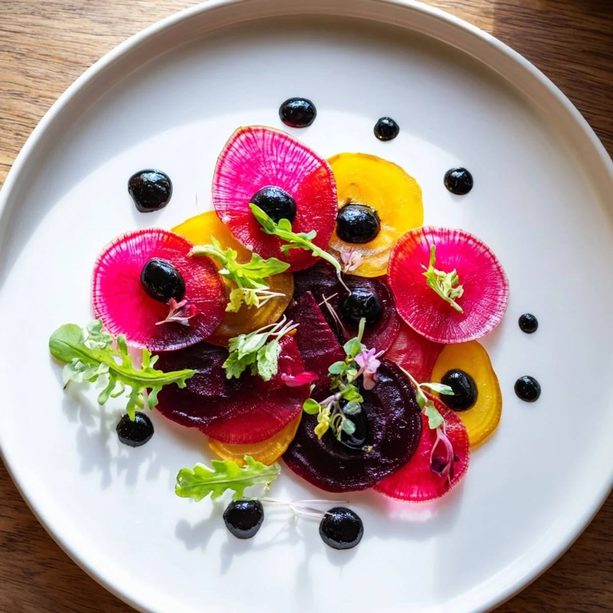 Prepare for the vibrant flavors in this Shadow Play, a vegetarian appetizer with unique contrasts.