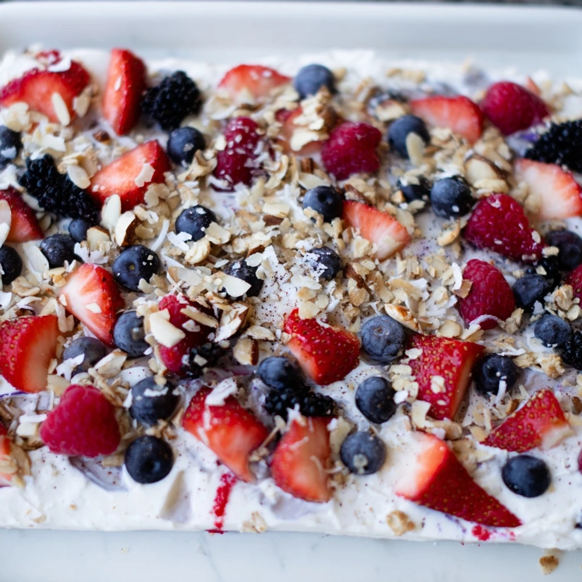 Cool, refreshing image of Berry Yogurt Bark with a delightful mix of textures and flavors.