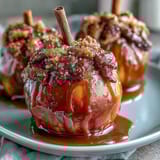 Golden apples coated in buttery caramel and finished with a sprinkle of sea salt for a sweet-salty indulgence.