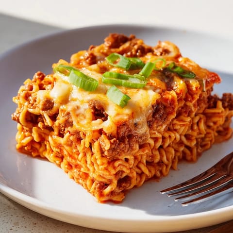 Spicy Ramen Lasagna Fusion