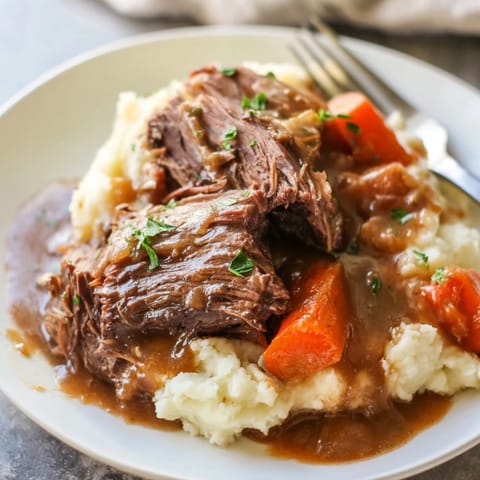 Slow Cooker Pot Roast Mashed