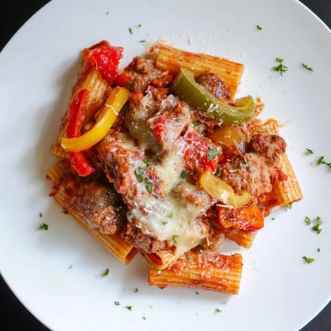 Baked Rigatoni Sausage Peppers