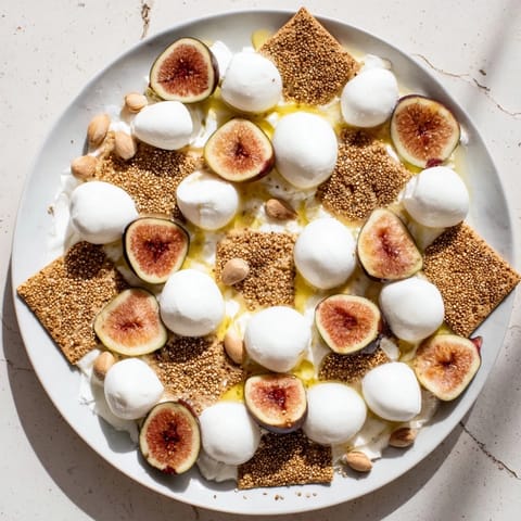 This beautiful Black and White Formal Affair appetizer showcases a striking, geometric contrasting arrangement of ingredients.