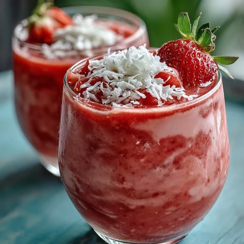 Strawberry Coconut Daiquiri Smoothie