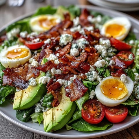 Spring Cobb Salad Strawberries Avocado