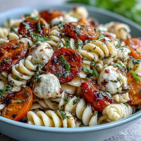 Summer Pasta Caprese Basil