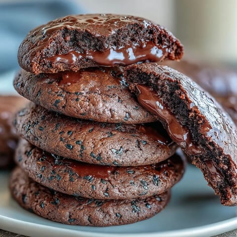 Fudgy black sesame brownie cookies, rich with nutty flavor, cooling on a rack.
