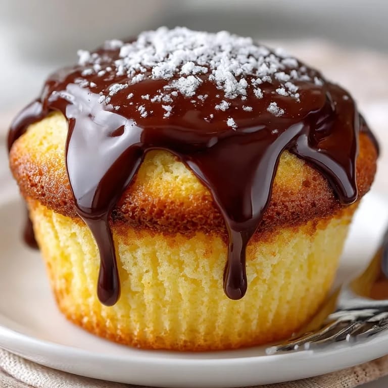 Freshly baked Boston Cream Pie Cupcakes bursting with rich pastry cream and silky chocolate glaze.