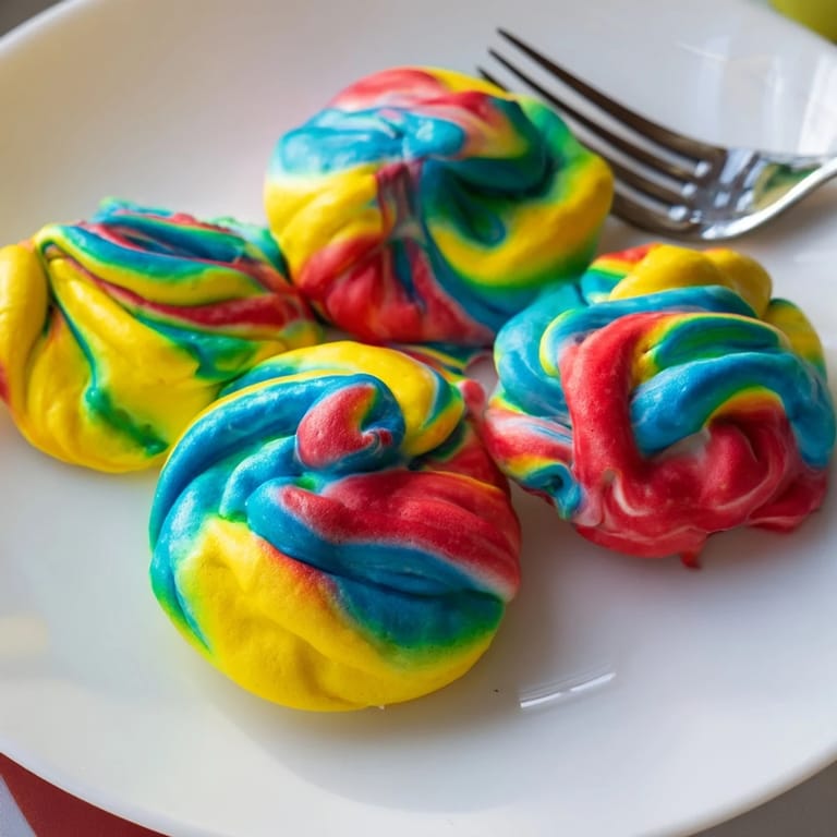 Colorful cloud bread creation, ideal for a whimsical breakfast or festive gatherings.