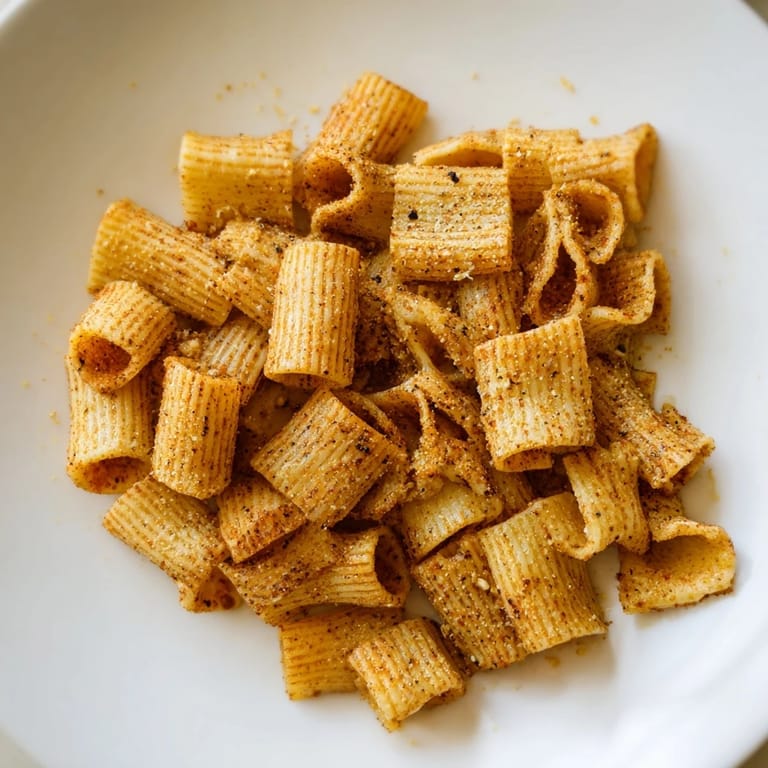 Flavorful pasta chips seasoned variety, ideal for enjoying during game nights or gatherings.