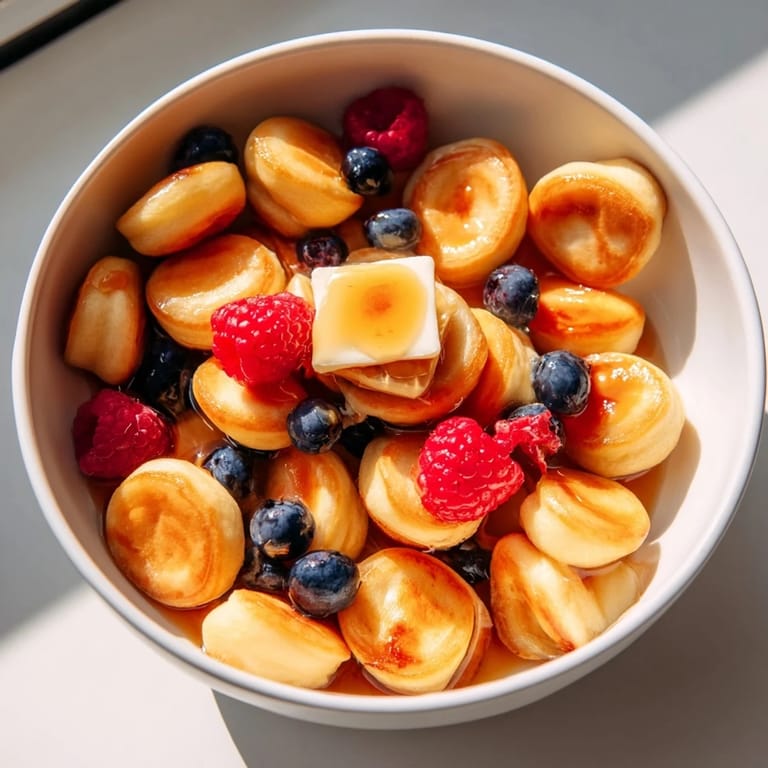 Sweet and delicious, this Pancake Cereal is perfectly bite-sized, a fun breakfast.