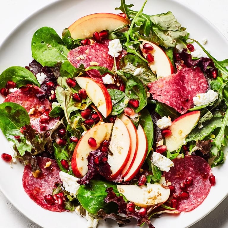 This festive Hot Girl Christmas Salad with salami, a delicious salad is perfect for holiday feasts.