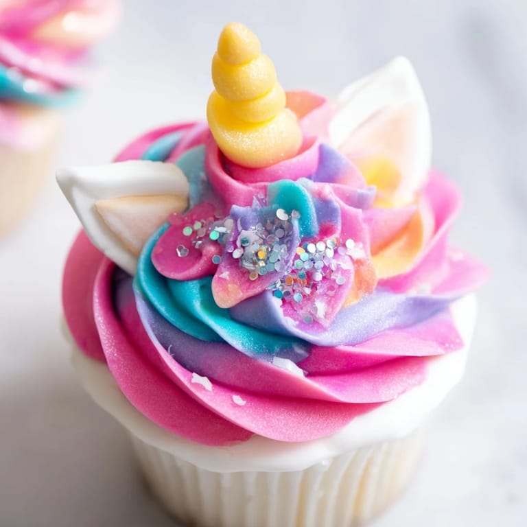 Delightful view of a whimsical Magical Unicorn Dessert Table, perfect for a party, with shimmering sweets.