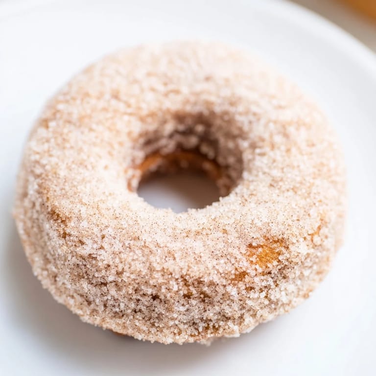 Deliciously coated cinnamon-sugar baked donuts, ready to eat and enjoy as a sweet American treat.