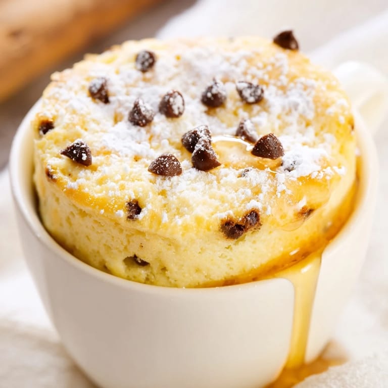 Quick and easy microwave mug pancakes showcased, perfectly golden and ideal for a fast breakfast.