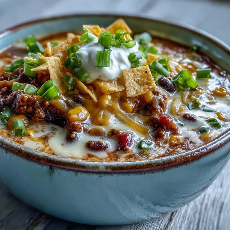 A steaming bowl of easy creamy taco soup, ready to be devoured with toppings.