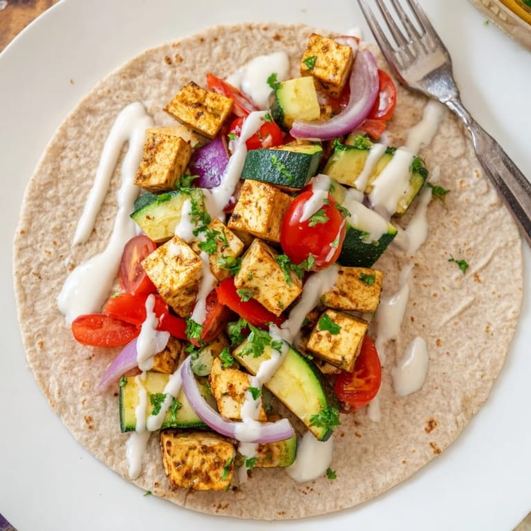 Satisfying vegan viral recipe with golden tofu and bright, fresh roasted veggies.  