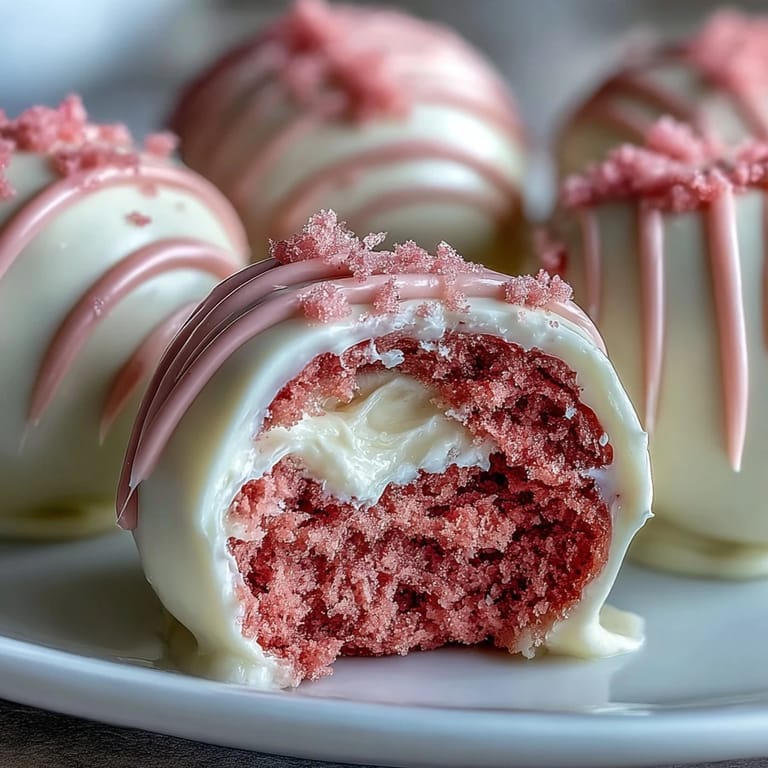 Charming Galentines cake pops with tangy cream cheese frosting and festive sprinkles, ideal for a fun girls' night.  
