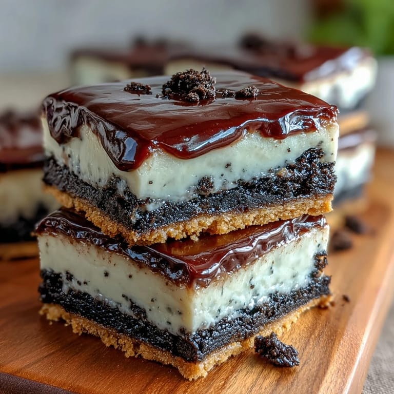 Nutty black sesame cheesecake bars, baked golden and chilled for dessert perfection.