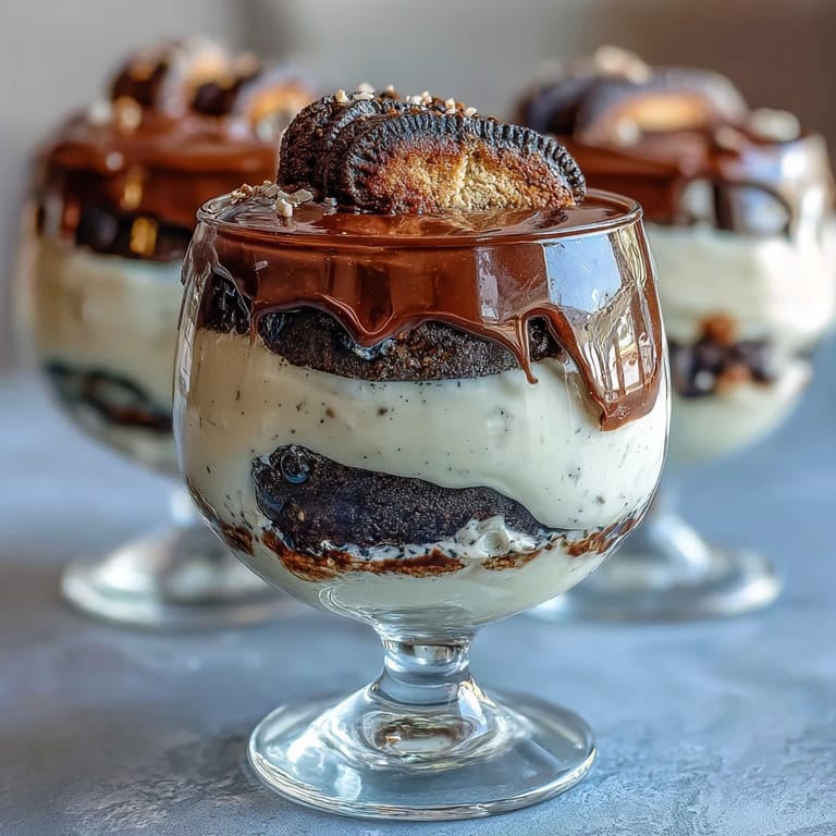 Decadent Black Sesame Tiramisu Cups with espresso-soaked ladyfingers and rich, dark cream.