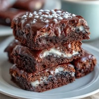 Baseball-themed brownie bites with white icing laces on top, perfect for sports parties or game day celebrations.